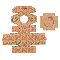 Прямоугольная складная креативная подарочная коробка из крафт-бумаги CON-B002-06A-02