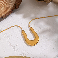 Женские ожерелья-змейки с U-образным кулоном из нержавеющей стали 304 GE3712