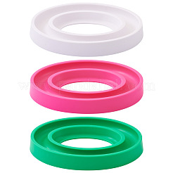 3 шт. 3-цветный пластиковый овальный держатель шпули AJEW-TA0002-38