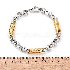 201 браслет из нержавеющей стали с цепочкой Rolo BJEW-B078-169GP