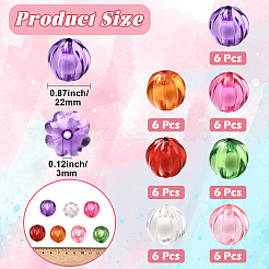 42 шт. 7-х цветные прозрачные акриловые бусины с осенней тематикой TACR-PA0001-05