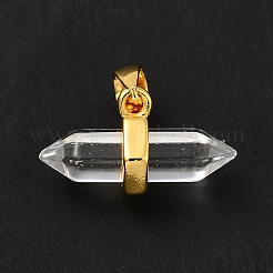 Подвески с двойным наконечником из натурального кварца&nbsp;G-P481-01G-11