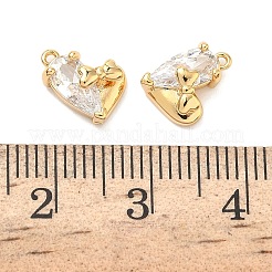 Латунное сердце из микрофибры с подвесками в виде банта&nbsp;KK-A281-05G