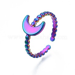 Кольцо-манжета в форме полумесяца из нержавеющей стали 304&nbsp;RJEW-N038-107