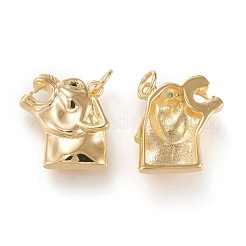 Латунные микро проложить кубического циркония подвески ZIRC-K086-15G