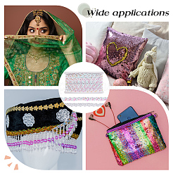 11м полиэстеровые ленты с пайетками OCOR-WH0078-281B