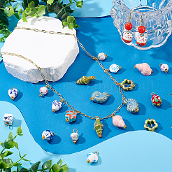 30 шт. 15-х стилевые фарфоровые подвески ручной работы&nbsp;PALLOY-PH01898