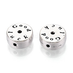 Сплавочные овальные бусины тибетского стиля &nbsp;TIBE-N013-14AS