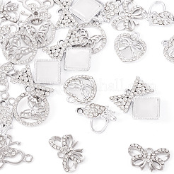 24шт 6 стиля подвески из сплава с кристаллами и стразами&nbsp;FIND-TA0006-20P