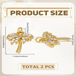 2 шт. латунные подвески с микропаве из кубического циркония класса ААА&nbsp;ZIRC-LP0001-34