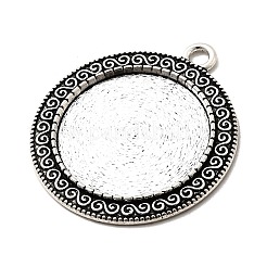 Тибетском стиле сеттинги сплав цинка кулон кабошон TIBEP-M004-08AS-RS