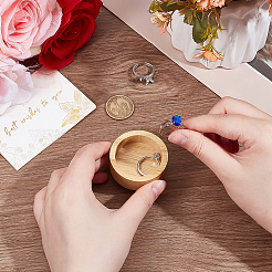 Круглые деревянные подносы для колец AJEW-WH0695-063