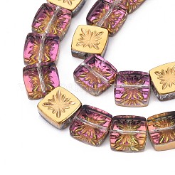 Гальванизируйте прозрачное стекло бисер нитей&nbsp;EGLA-N017-03G