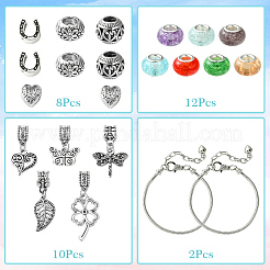 Наборы для изготовления браслетов в европейском стиле из сплава и латуни на тему сада своими руками DIY-FS0007-26