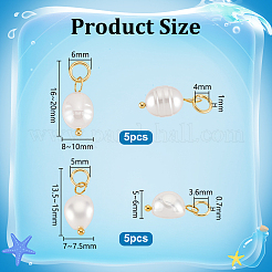 10шт 2 стиля подвески из натурального культивированного пресноводного жемчуга&nbsp;PALLOY-PH01897