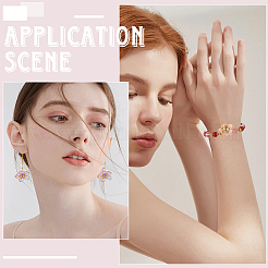 240шт 6 цвета прозрачные акриловые колпачки для бусин&nbsp;TACR-SC0001-44