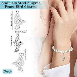 20 шт. подвески из нержавеющей стали 201 STAS-BBC0005-60