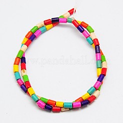 Синтетических нитей бирюзовые бусы&nbsp;TURQ-G120-5x9mm-11