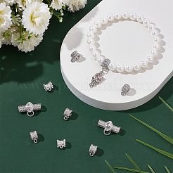 10 шт. 5 стиля латунных трубчатых дужек с микропаве из кубического циркония KK-AR0001-85