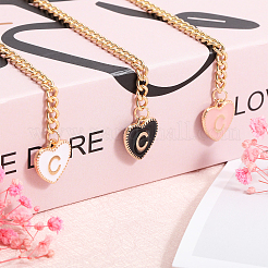 9шт 3 цвета сплава эмали кулон украшения HJEW-GL0001-16