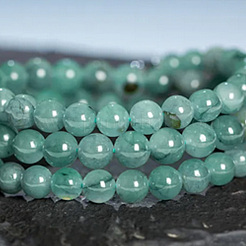 2 нити бусин из натурального хризоколла и лазурита G-GO0001-39