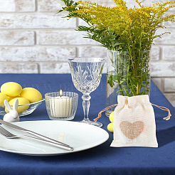 10 шт. двухцветные мешочки из мешковины&nbsp;ABAG-LP0001-66