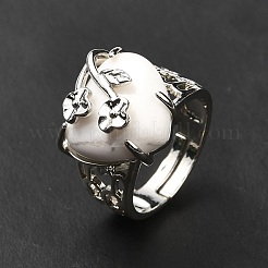 Регулируемые кольца из натурального говлита&nbsp;RJEW-P043-03P-10