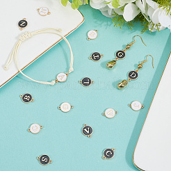 52 шт. 2 цвета сплава эмаль буква звенья соединительные подвески&nbsp;ENAM-SC0006-62