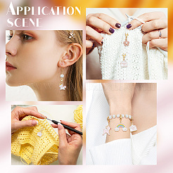 Подвесные украшения из эмали из сплава 50 шт.&nbsp;HJEW-SC0001-24