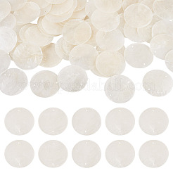 80 шт. подвески-соединители из натуральной ракушки Capiz&nbsp;SHEL-MB0001-01