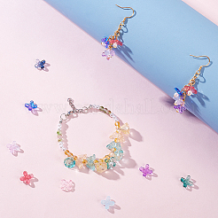 160шт 8 стиля прозрачные окрашенные распылением стеклянные бусины GLAA-PH0002-42