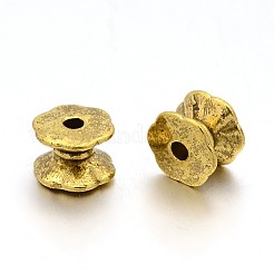 Тибетские серебряные двусторонние шапки из бисера&nbsp;GLF9831Y-NF