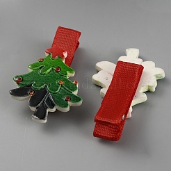 Милые рождественские акриловые заколки из кожи аллигатора&nbsp;PHAR-WH0013-03B
