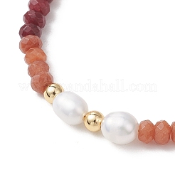 Комплекты браслетов и ожерелий из натурального окрашенного малайзийского нефрита и натурального культивированного пресноводного жемчуга&nbsp;SJEW-JS01373-03