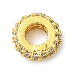 Покрытие стойки латунные прозрачные бусины из кубического циркония&nbsp;KK-G501-06A-G