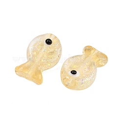 Бусины-рыбы из фольги ручной работы FOIL-Z001-01K