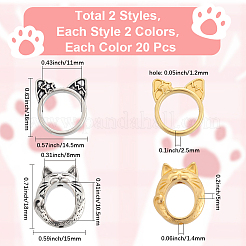 80шт. 4-х стилевая оправа из сплава&nbsp;FIND-SC0017-77