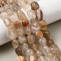 Нити бусин из натурального рутилированного кварца&nbsp;G-Z126-A02