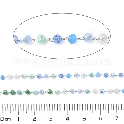 Стеклянные круглые цепочки из бисера&nbsp;CHS-A015-01P-02