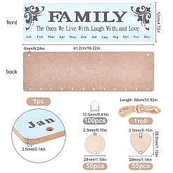 Наборы досок для распечатки деревянных календарей своими руками DIY-WH0260-38
