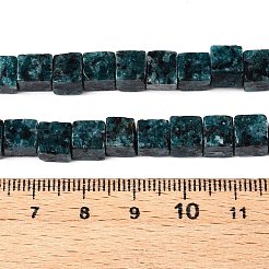 Нити бусин из натурального кунжутного яшмы/киви G-T139-6x6-14A