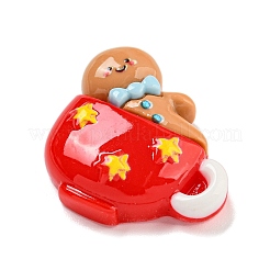 Рождественские кабошоны из непрозрачной смолы для декодирования RESI-U006-05I