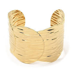 Широкие браслеты-манжеты из нержавеющей стали 304 BJEW-P302-12G