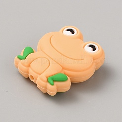 Экологичные силиконовые фокусные бусины в форме лягушки SIL-WH0006-29G