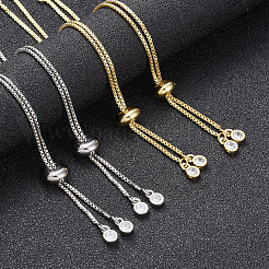 Покрытие стойки экологически чистое изготовление браслетов из латуни-цепочки&nbsp;KK-CJ0001-27