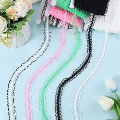 25 м нейлоновой эластичной плиссированной кружевной отделки&nbsp;OCOR-CY0001-13E