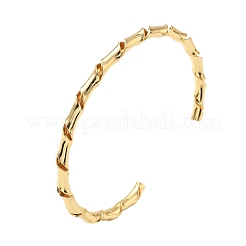 Латунь манжеты браслеты для женщин BJEW-F513-02G