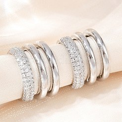 Латунные серьги-манжеты из прозрачного кубического циркония EJEW-Z111-03P-01