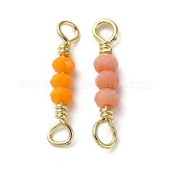 3 подвеска-соединитель из граненых стеклянных бусин KK-D044-04G