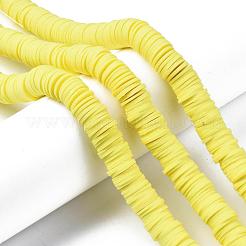 Плоские круглые бусины из глины ручной работы полимерные&nbsp;CLAY-R067-12mm-22